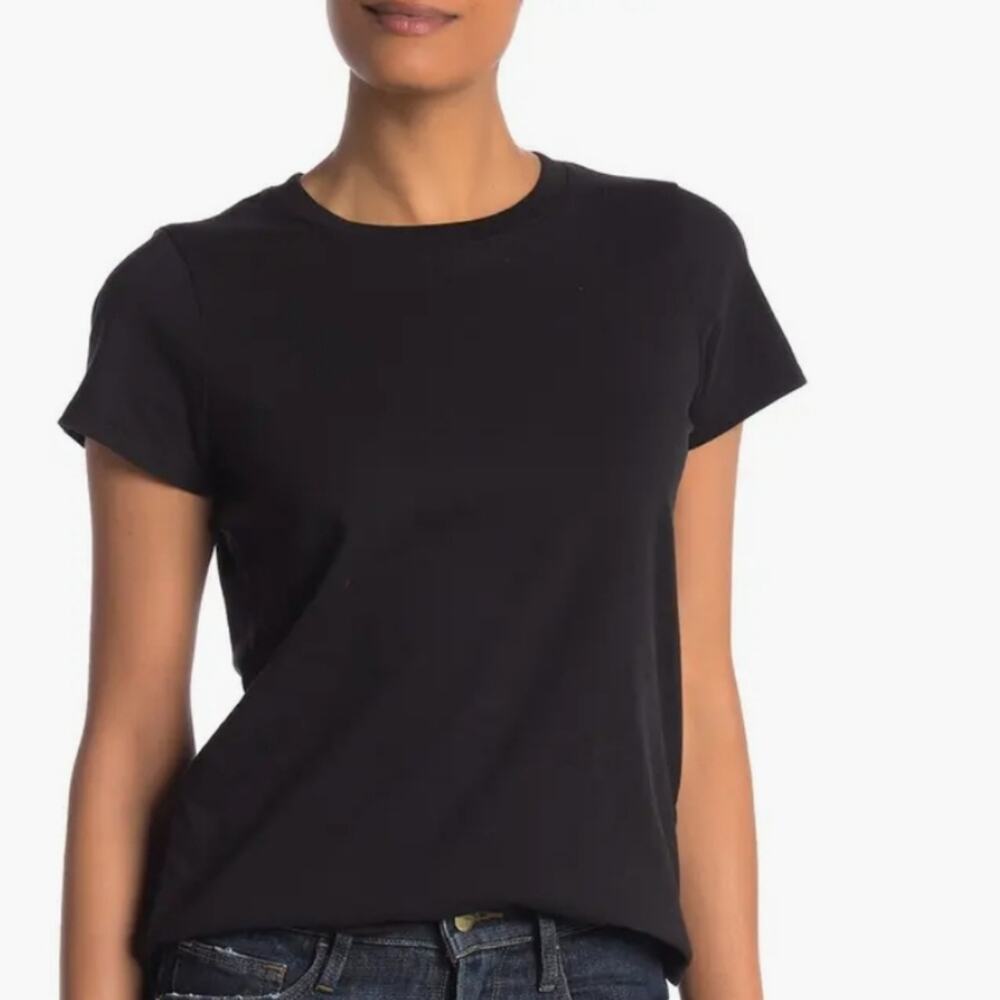 Madewell Black Vintage Crewneck Cotton T-Shirt Slightly Shrunken Baby Tee XXS 00
